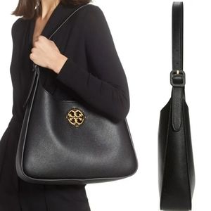 Tory Burch Miller Leather Shoulder Hobo Bag